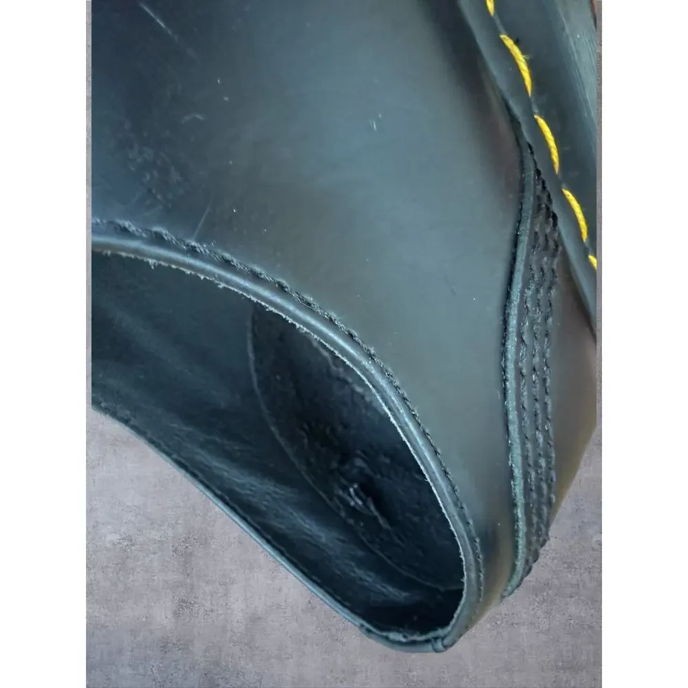 Dr. Martens 1461 Quynn Low Buckle Zip Black Leather Shoes Mens 12 Wmns 13 EU 46
